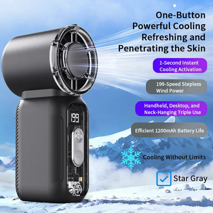 Best Selling Summer Super Mini Rechargeable Handheld High Speed Fan Powerful Wind Ultra-Quiet Fan Digital Display