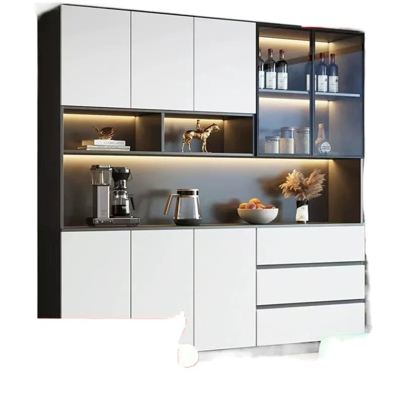 Side cabinet, wall cabinet, premium version, living room storage cabinet, track glass door