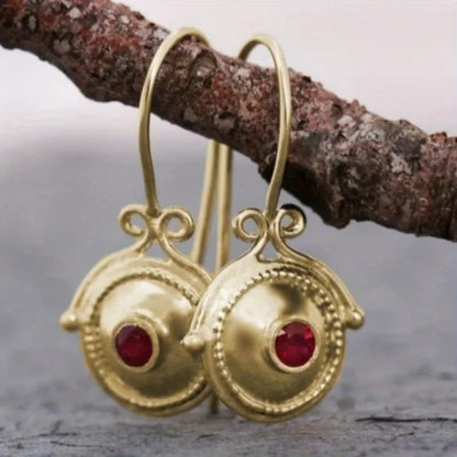 Bridal Earrings, Boho Golden Earrings, Drop Earrings Vintage Earrings