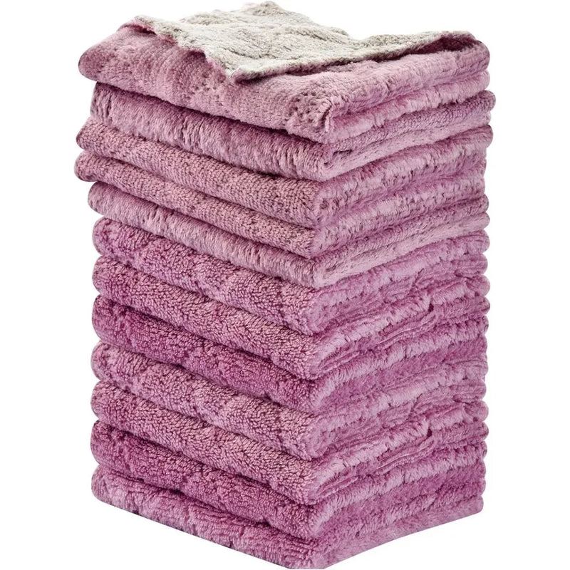 12 Pack Microfiber Dish Towels, Reusable Double-Sided Cleaning Cloths for Kitchen Dishes Cups Bowls Furniture