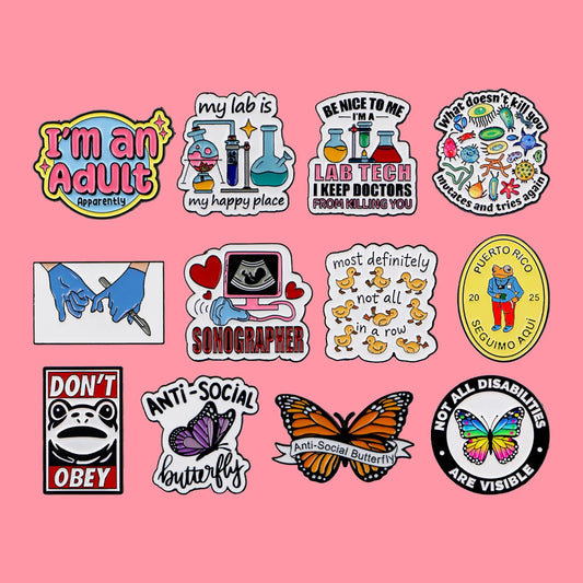 Cute Animals Enamel Pines Doctor Chemistry Quotes Brooch Metal Pins Badge on Backpack Clothing Accessories Fashion Jewelry Gifts