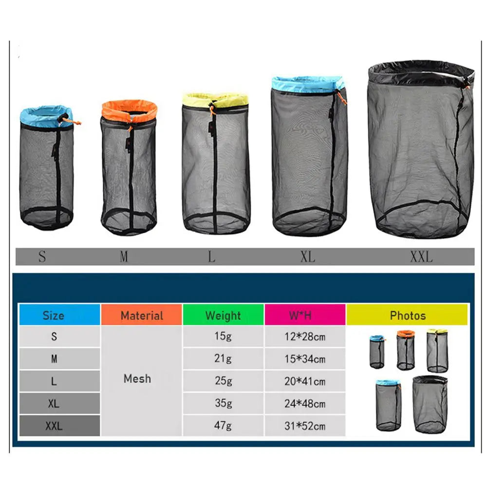 Bag Sports Traveling Organizer Hiking Finishing Climbing Drawstring Bags Wash Net Bag Travel Storage Bag Mesh Storage Bag