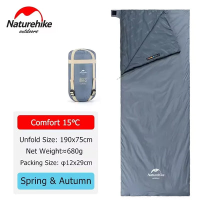 Naturehike Camping Sleeping Bag Outdoor Ultralight LW180 Waterproof Sleeping Bag Hiking Traveling Climbing 3 Seasons