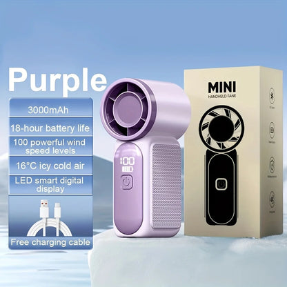 Mini Handheld Fan 3600mAh High-Speed Portable Turbo Pocket Fan for Outdoor Travel