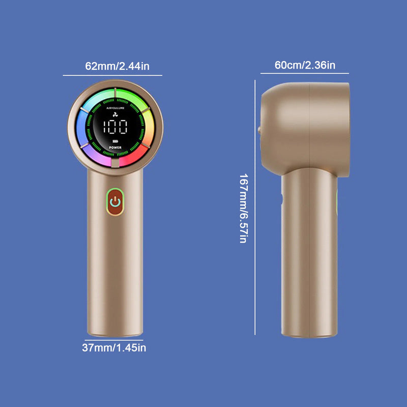 Portable Handheld  MINI Fan USB Rechargeable Mini Fan With Digital Display Screen Small Electric Fan for Outdoor Camping