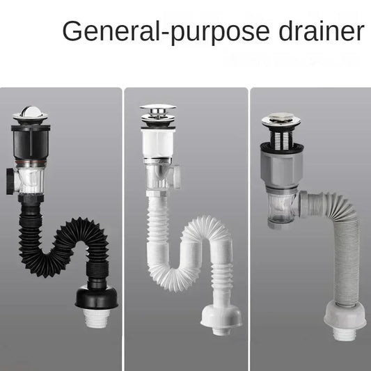 Kitchen Bathroom Basin Drain Pipe Bath Flexible Universal Sink Sink Drain Hose Sink Basin Drain Pipe