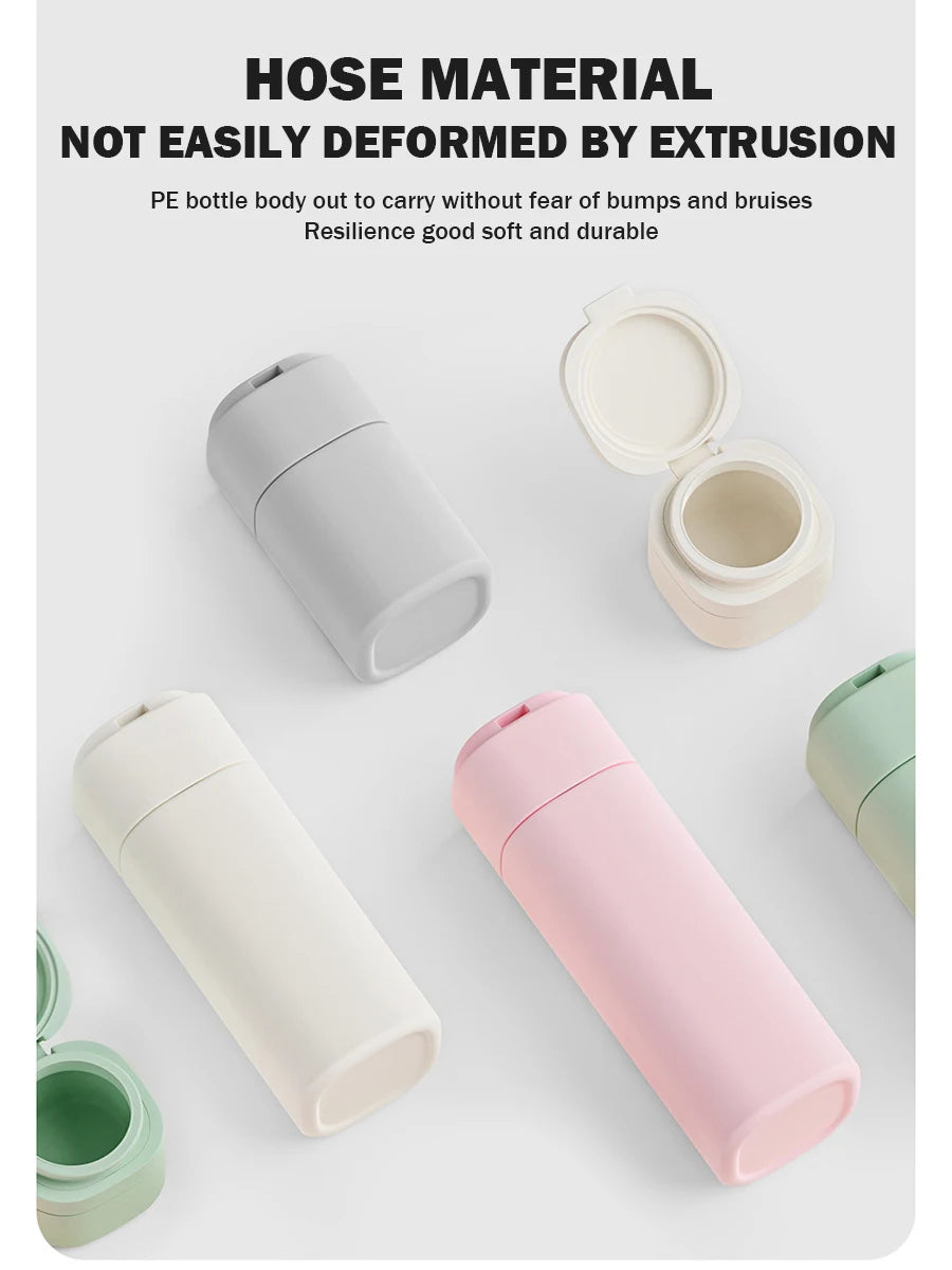 Travel Bottles Leak Proof 4 in 1 Containers for Toiletries Refillable Plastic Bottles with Lid Spray Lotion Shampoo