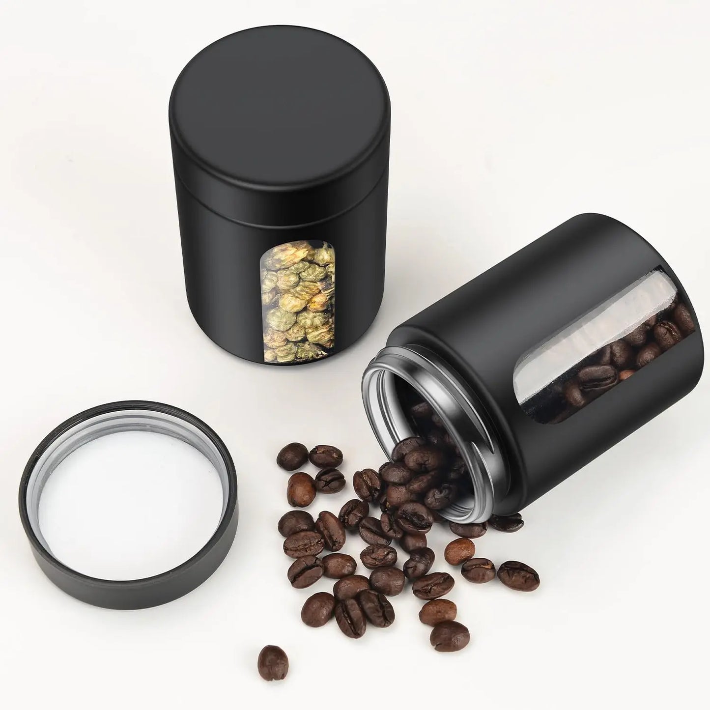 Glass Storage Jar (4 oz, 120ml) Smell Proof Visual Container with Child Resistant Cap Multipurpose for Coffee Teas Herbs Spices