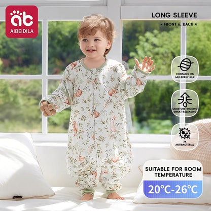 Swan Kids Sleeping Bag Cute Breathable Thin Sack Sleepsack Detachable Short Sleeves Sleepwear Wearable Blanket Bodysuit 1-5T
