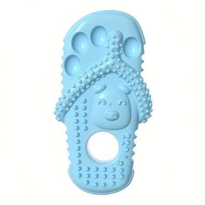 Dog Bite Slippers Toys Pets Biting Cats Dogs Protruding Points Grinding Cleaning Teeth TPR Voice Toys Food Clip Pet Toy Supplies