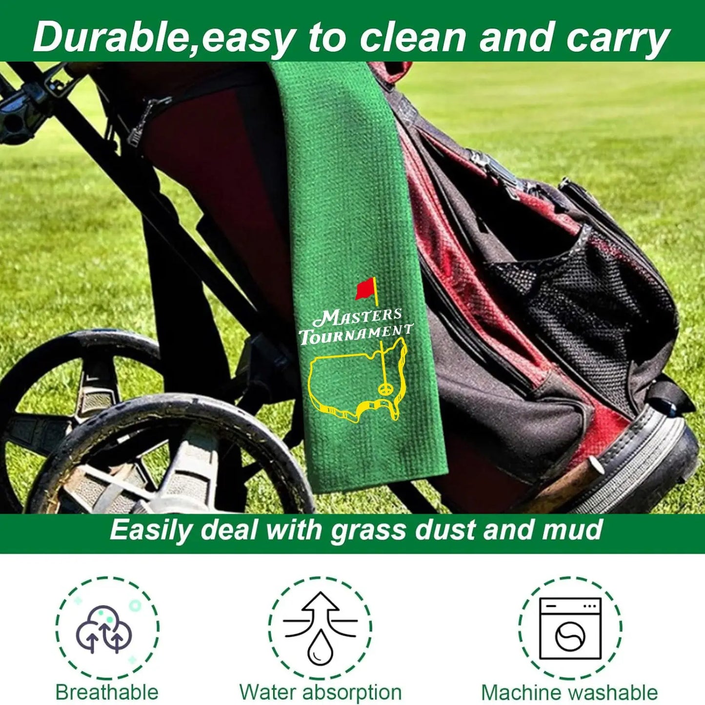 2 Count Great Christmas Golf Gifts | Funny Embroidered Golf Towels for Golf Bags | Golf Gifts for Men Golf Stuff |