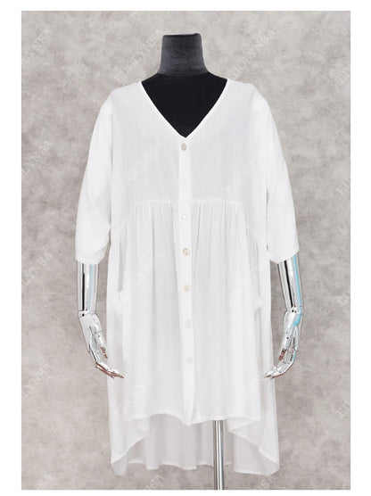 New Cover-ups 2023 Sexy V-neck Summer Beach Dress Tunic Women Casual Beachwear Swimsuit Cover Up Sarong Plage N771