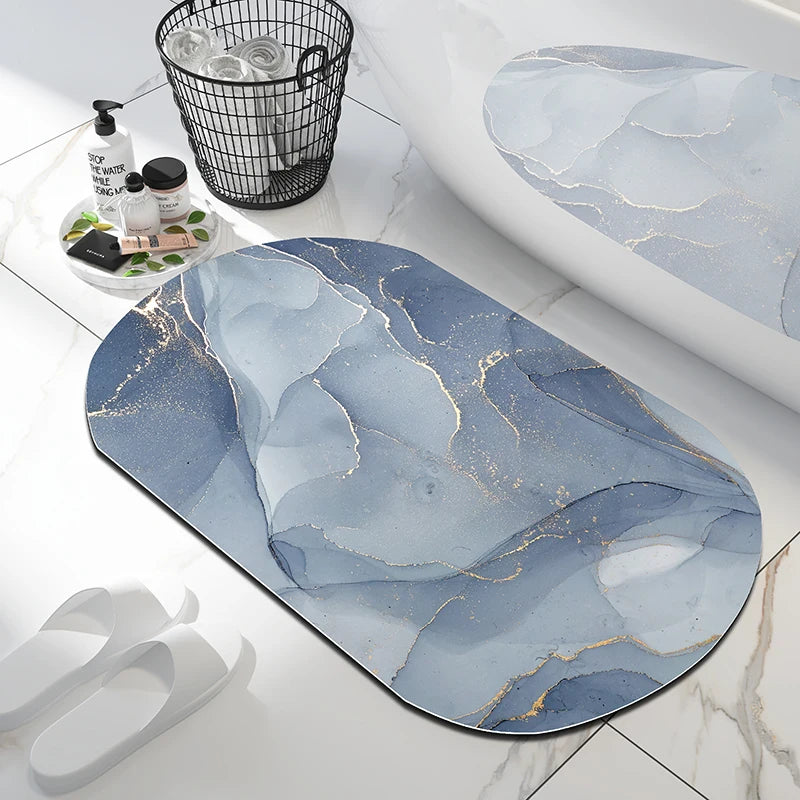 Soft Bathroom Mat Diatomaceous Earth Floor Mats Bathroom Rugs Super Absorbent Toilet Carpet Door Bath Foot Mats Non-slip Shower