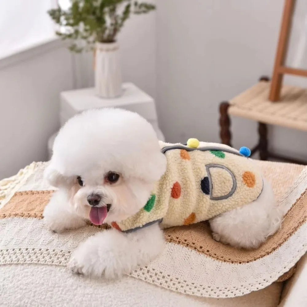 Fashion XS-6XL Pet Clothing Lamb Wool Small Medium Big Dog Vest Coat Schnauzer Teddy Warm Puppy Clothes Autumn Winter