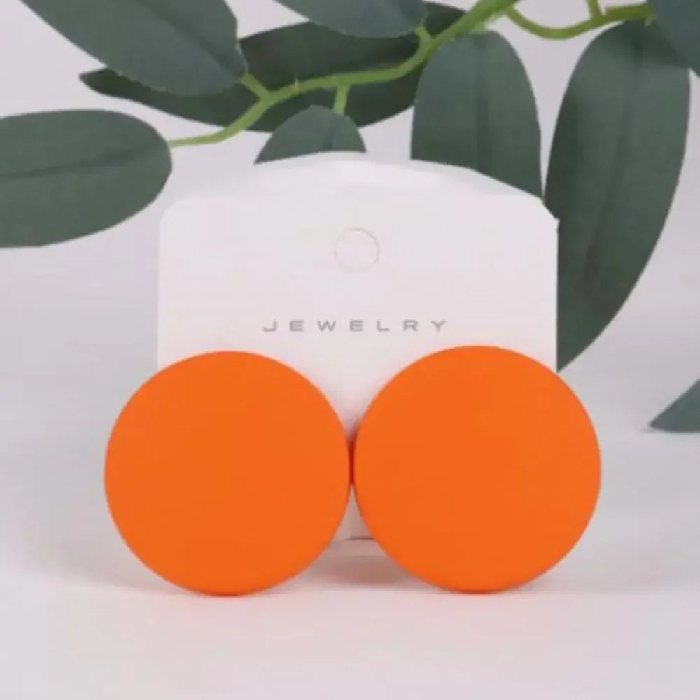 High Quality Exaggerated Acrylic Round Earrings Colorful Dangle Earrings Simple And Versatile Earrings Fashion Earrings