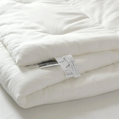 Japan Meiji Nishikawa Comforter Duvet Insert - Quilted White Comforters Queen Size All Season Down Bedding Comforter with Corner