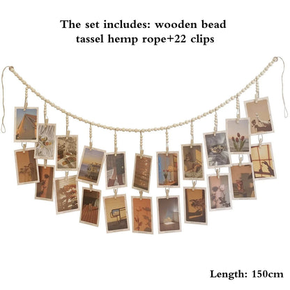 Hanging Photo Display Room Wall Decor for Bedroom Living Room Dorm Office Party Decor Teen Girl Gifts