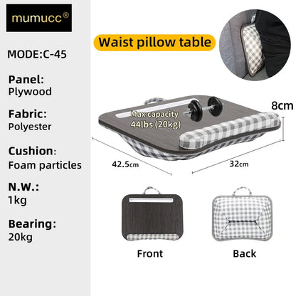 MUMUCC Study Table Bed Desk Student Dormitory Bedroom Laptop Desk Pillow Small Table Applicable To Students Etc