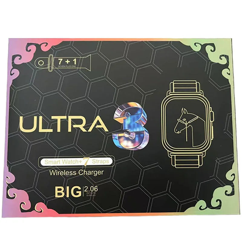 7 Watch Straps New Watch10 Ultra 3 Smartwatch 2.2HD Amoled Circular Screen ECG Monitoring Reloj Inteligente Wristwatch
