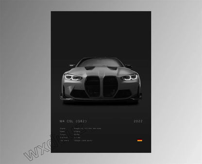 Modern Design Home Decoration Classic Popular Car Brand Motorsport Supercar Canvas Painting Wall Art Aesthetic Room Decor Poster
