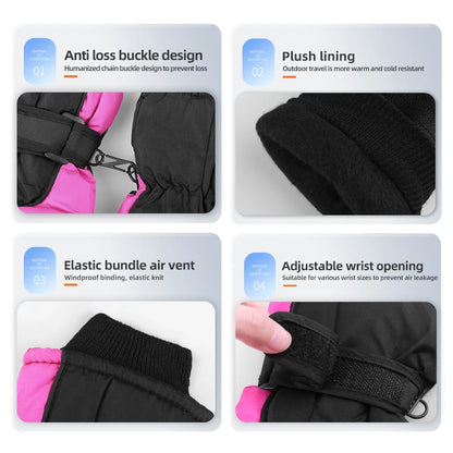 Winter Warm Snow Gloves Waterproof Ski Gloves Thermal Touch Screen Gloves Sport Cycling Gloves Outdoor Warm Motorcycle Gloves
