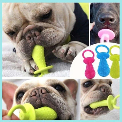 Pet Rubber Pacifier Dog Toy Interactive Rubber Soother Pet Dog Cat Puppy Elasticity Teeth Dog Chew Toys Tooth Cleaning Toy B2
