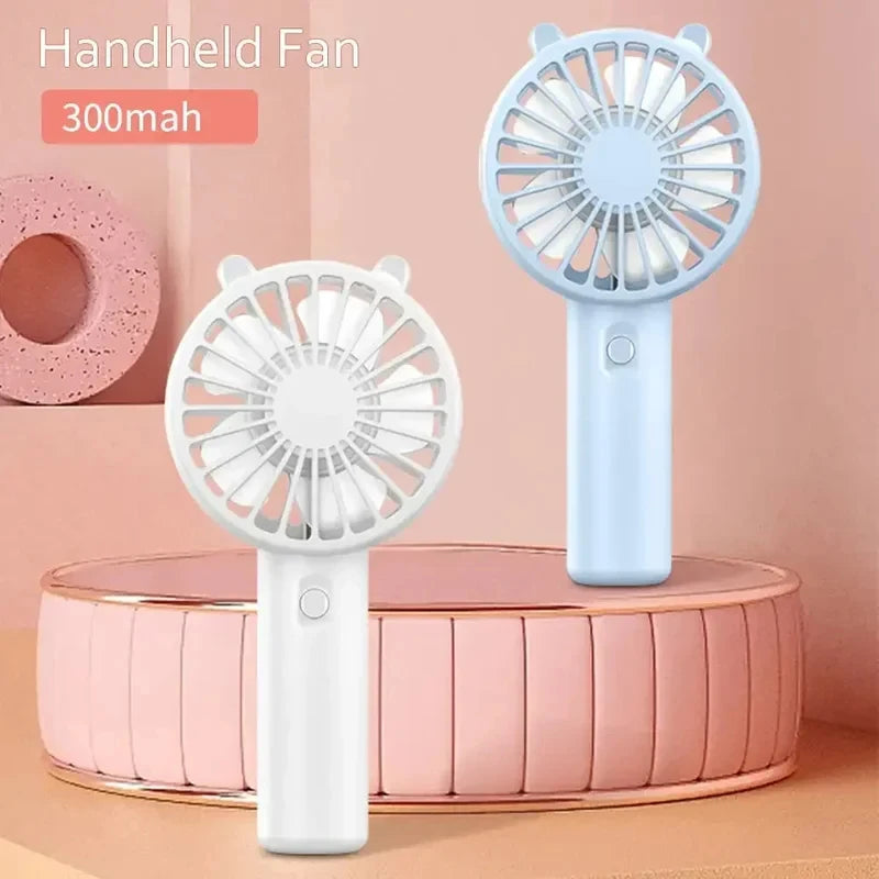 Mini USB Rechargeable Handheld Fan, Mute Portable Cooling Fan for Eyelash Makeup Desk Outdoor