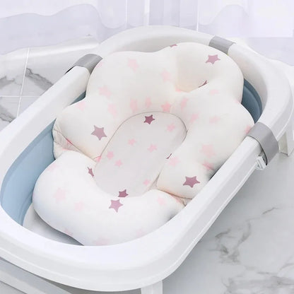 Baby Bath mat Newborn bath Tub Seat Stand Baby Bath Tub Nonslip Pad Safety Bath Support Soft Comfort Body Cushion Mat Pillow