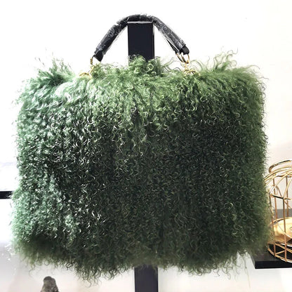 Luxury Real Fur Girl Chain Shoulder Bag for Women Designer Purses and Handbags Women's Party Clutch Crossbody Bag High Quality