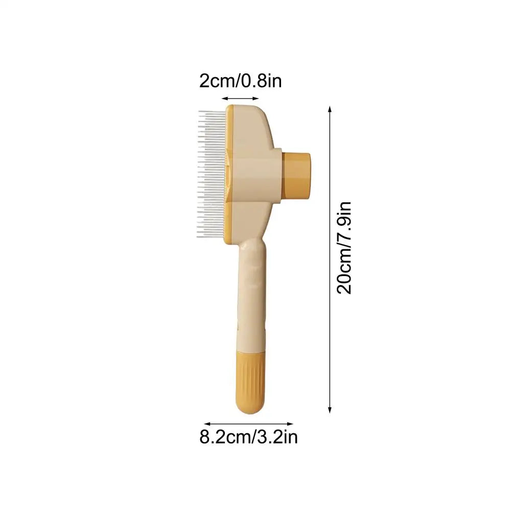 Dog Grooming Comb Dog Grooming Shedding Brush Pet Flea Comb with Release Button for Short And Long Hair Cats Kittens Puppies