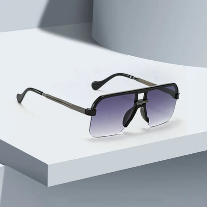 2025 New in Sunglasses for Women  Modern Fashion Transparent Frame Gradient Yellow Pink Lens Square Glasses Gift for Friend
