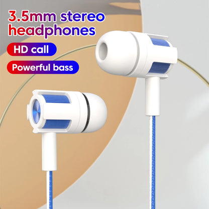 3.5mm Wired Headphones Over Ear HiFi Call Wire Control Earphones With Microphones Headsets For Cellphones Tablet Laptop Earbuds