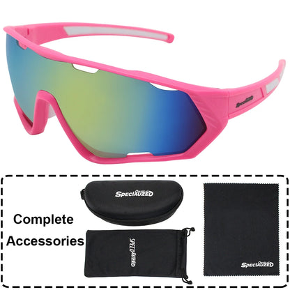 Sports Sunglasses for Men Women Youth UV400 Large Lenses Baseball Goggles Cycling Running Softball Biking Running Glasses
