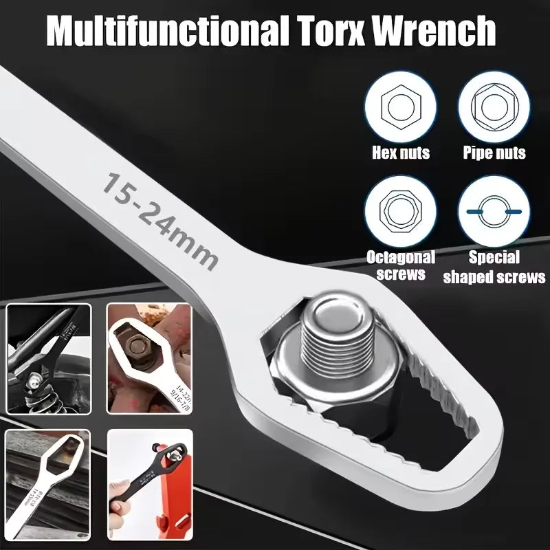 Universal Torque Wrench, Self-Locking Adjustable Eyeglass Wrench, Flat Wrench, Double-Ended Wrench, Factory Tools