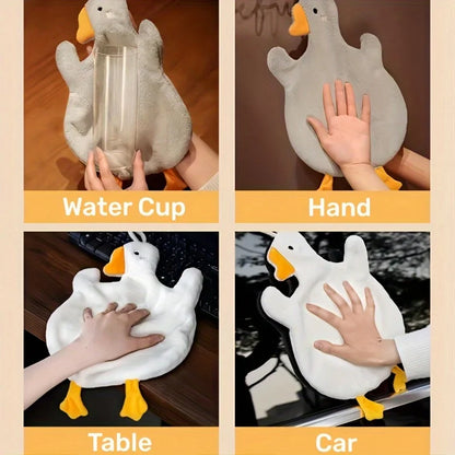 Cartoon Duck Hand Towels, Hanging Kitchen & Bathroom & Bedroom Hand Towels