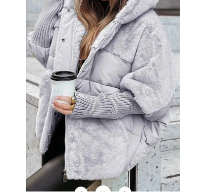 Elegant Jacket for Women Streetwear 2025 Autumn and Winter New Fashion Casual Zipper Loose Jacket Hooded Long Sleeve Coats