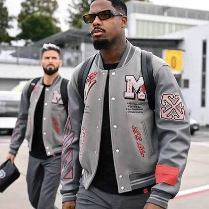Bright Brick Craft Embroidered Jacket Women Mens Bomber Coats Thick Cotton Bomber Jacket American Veste Baseball Homme Jackets