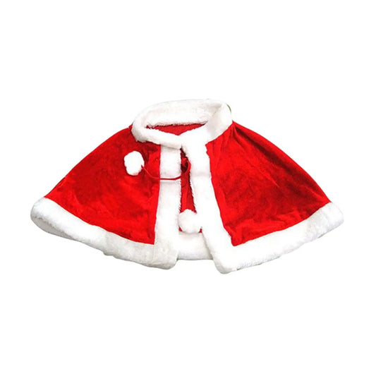 Christmas Shawl Performance Clothing Santa Claus Christmas Cloak Children’s Christmas Cloak Gold Velvet Christmas Costume