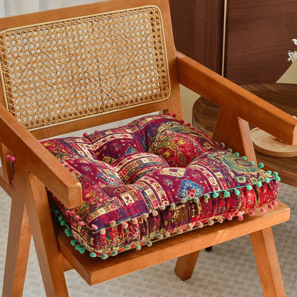 New Soft Tatami Cushion Large Thicken Floor Mat Square Bohemian Style Yoga Seat Cushion For Home Balcony Window