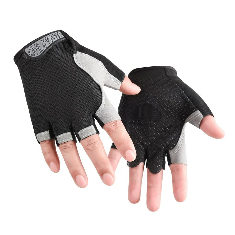 Gym Gloves Fingerless Gloves Anti-Slip Shock-Absorbing Breathable Gloves Sports Gloves for Training Lifting Weight Cycling