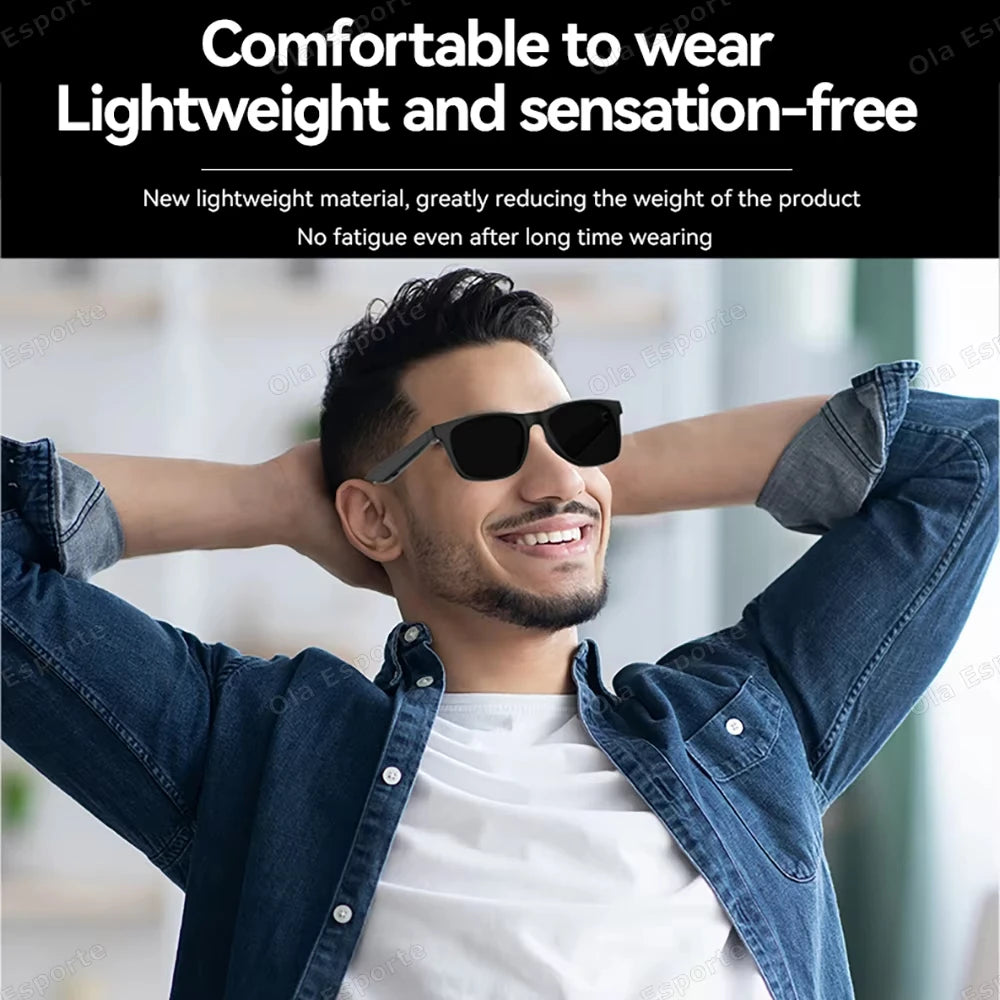 Lenovo AI Smart Wireless Glasses Bluetooth Sunglasses Remote 8K Control Touch Photo Camera Recording Voice Assistant Translator