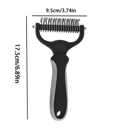 Pet Detangling Comb Thinning Brush Double-Sided Detangling Comb Cleaning Grooming Cat Comb Dog Detangling Comb Pet Supplies Dog Cat Detangling Knife Stainless Steel Comb Hair Removal Comb Detangling Comb Cleaning Pet Supplies