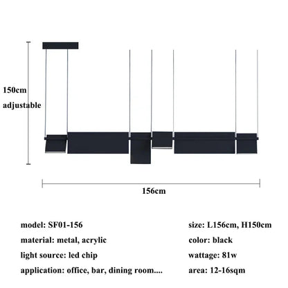 Modern Rotatable Led Chandelier Lighting Living Dining Room Pendant Lamp Home Decor Bar Office Reception Hanging Light Luminaire