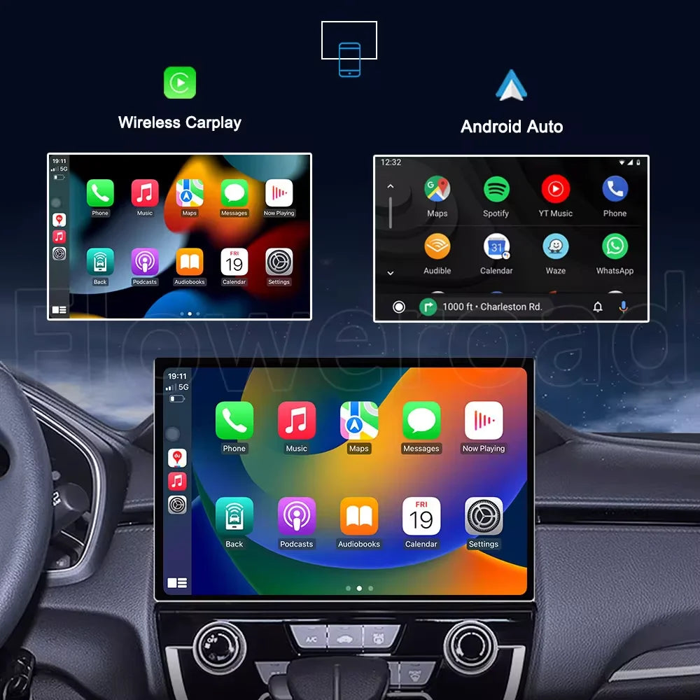 13 inch Android 15 Carplay Auto Car Radio For Ford Transit Custom 2013-2018 Multimedia Video Player Navigation Stereo GPS Audio