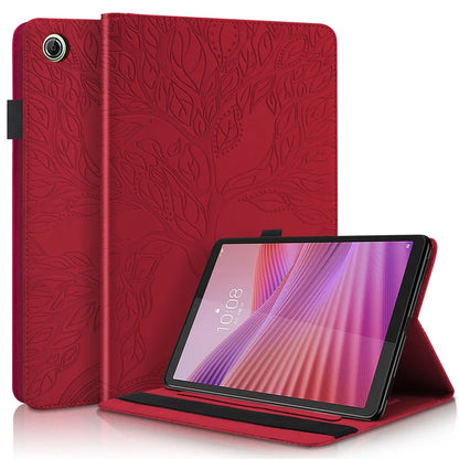 Tablet Funda For Lenovo Tab One 8.7 Case TB305FU TB305XU Emboss Tree Wallet Stand Cover For Lenovo Tab One / Lenovo Tab K9 Case