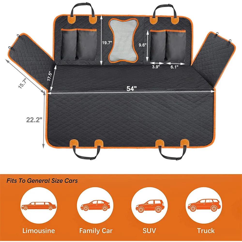Universal Waterproof dog car seat cover for back seat pet car seat cover with Mesh Window Double-layer thickening Anti-dirty