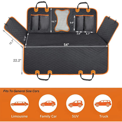 Universal Waterproof dog car seat cover for back seat pet car seat cover with Mesh Window Double-layer thickening Anti-dirty