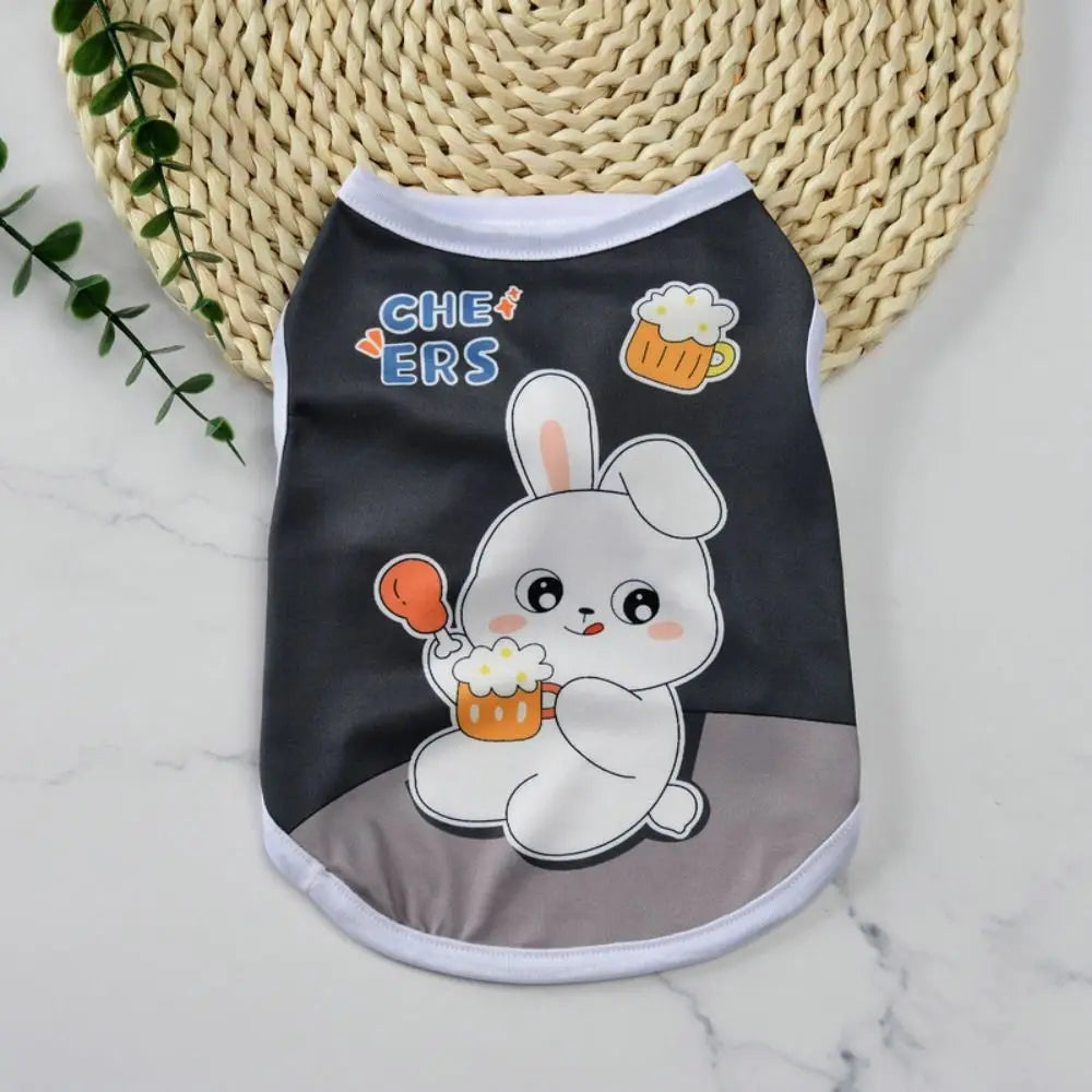 Summer Sleeveless Pet Vest Small Dogs Beach Cat Puppy Clothes Soft Breathable Dog T-Shirts