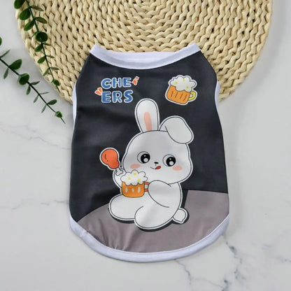 Summer Sleeveless Pet Vest Small Dogs Beach Cat Puppy Clothes Soft Breathable Dog T-Shirts