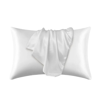 1pc Nordic Silk Pillowcase White Black Grey Khaki Blue Pink Sliver Bed Pillow Covers Luxury Cases Home Bedding Decor
